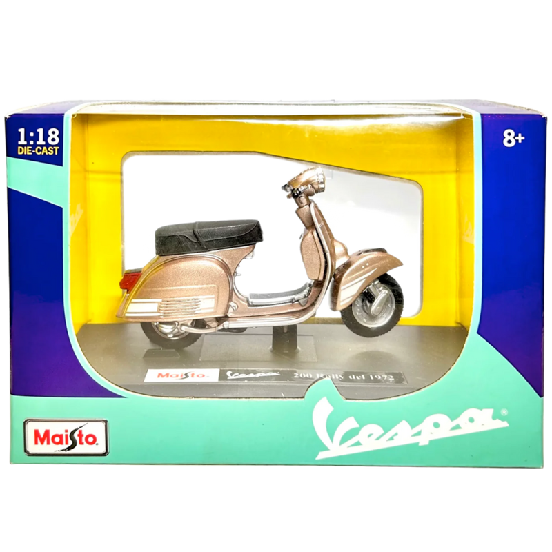 Maisto Vespa 200 Rally del 1972 1:18 Die-Cast Model // Brown