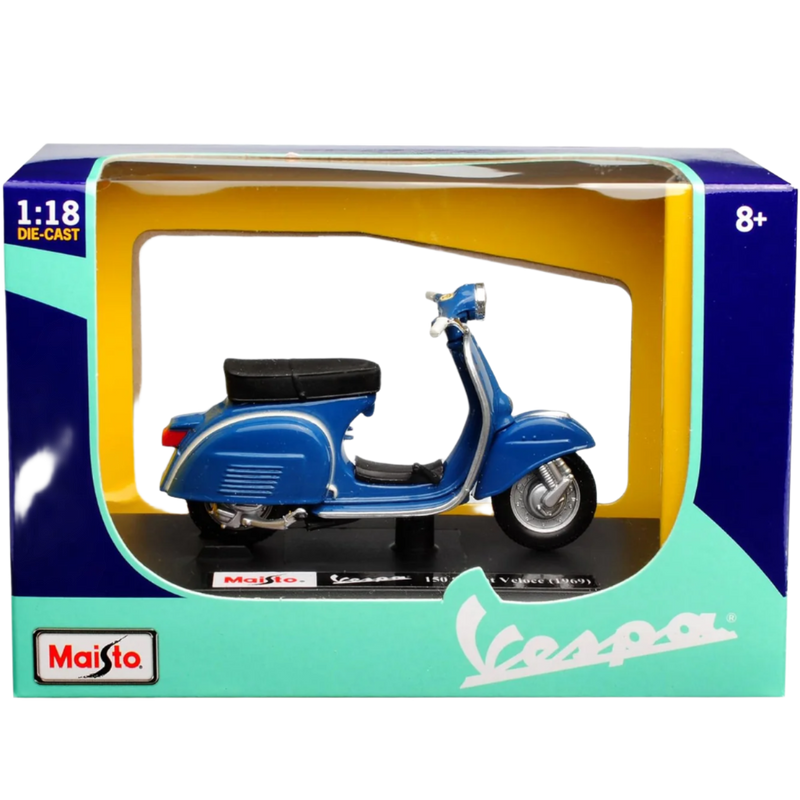 Maisto Vespa 150 Sprint Veloce 1:18 Die-Cast Model // Blue