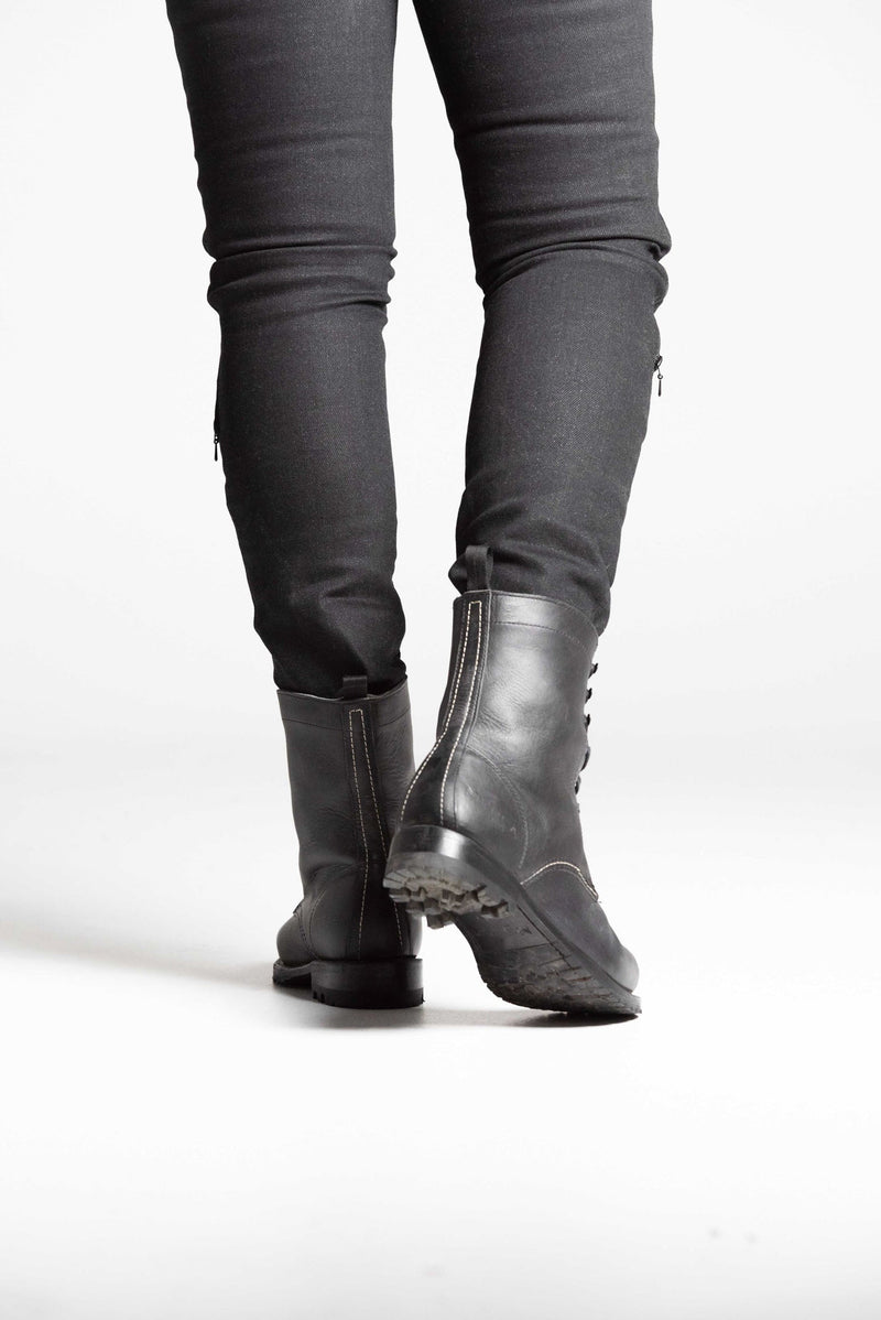 Estrada - Womens Black Leather Boots MERLA MOTO